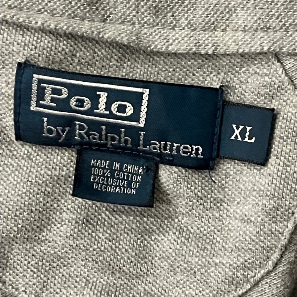 Polo Ralph Lauren Pique Cotton Button Down Cardigan Sweater gray Men’s Size XL